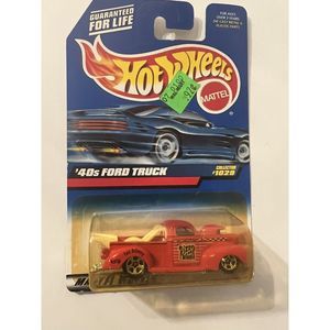 1998 Hot Wheels Collector #1029 '40s FORD TRUCK Red w/Chrome 5 Spoke Wheels